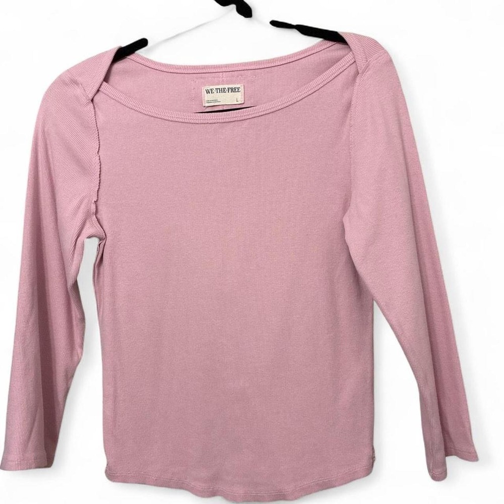 Free People Women's Pink long sleeves shirt